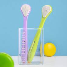 2/4 szt. Szczotka do czyszczenia powłoki języka Szczotka do czyszczenia powłoki języka Czyszczenie języka Dwustronne czyszczenie języka