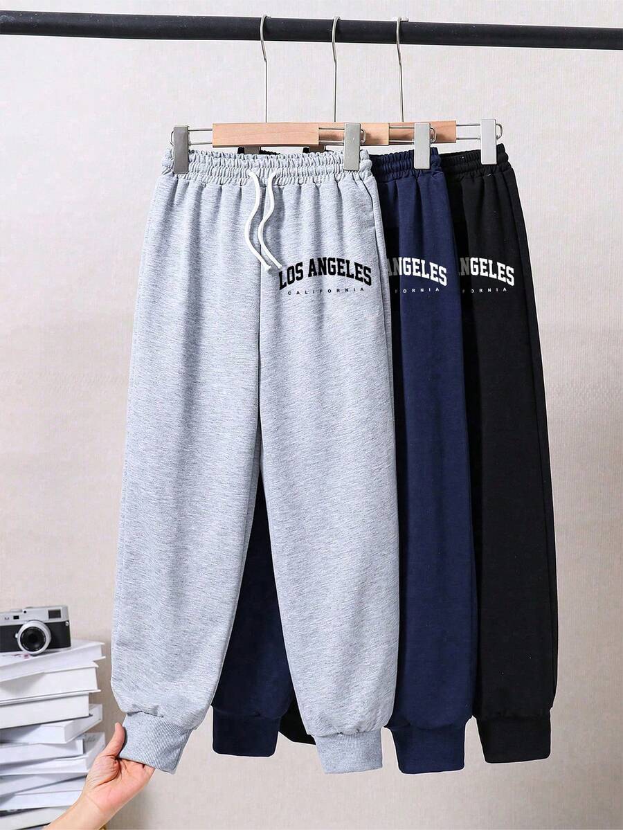 3件套男童卡通印花运动裤套装 - 彩色 - 查看 1