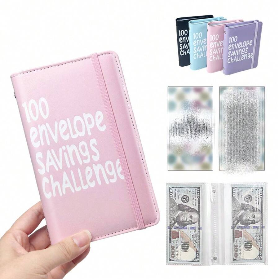 100 Days To Save Loose-Leaf Notebook And Unlimited Writing Pencils, Challenge Coin Envelope Budgeting Booklet, Challenge Yourself To Save $5, 050in 100 Days, Develop A Good Habit, Cash Saving Challenge Journal