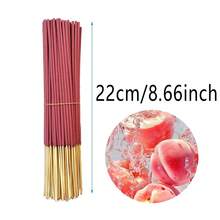 Ciqcai 8,66-calowe kadzidełka o zapachu brzoskwini, bambusowe kadzidełka o zapachu brzoskwini, odpowiednie do wystroju wnętrz, jogi, medytacji, przyjęć i świąt, czerwca, Dnia Matki, Dnia Ojca, 4 lipca