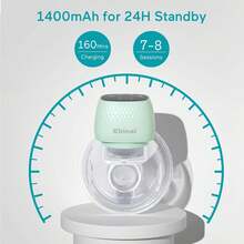 Ebinal Wearable Breast Pump Hands Free Of Longer Battery Life & LED Display, Portable Electric Breast Pump With 3 Modes 9 Levels & Low Noise, Green - 綠色 - 查看 3