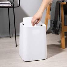A Lidded Trash Can With An Inner Bucket, Large-Capacity Deodorizing Sealed Garbage Bin For Kitchen, Living Room, And Bathroom Use, Powder Coating Surface Treatment, Suitable For Indoor Use Only, Bathroom Waste Basket, Elegant Waste Container,Garbage Bin, Household Swing Lid Toilet, Living Room, Office, Highly Attractive Paper Basket, Bathroom, Kitchen, Garbage Bin
