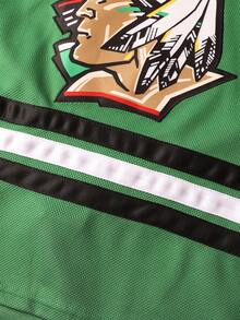 Men's Women's #11 Green Ice Hockey Jersey - Contrast Color V-Neck, Fun Pattern With Letter And Number Embroidery, Sleek Athletic Fit With Breathable, Sweat-Absorbent And Wear-Resistant Fabric, Perfectly Suited For Both Sports Competition And Daily Wear. - 綠色 - 查看 4
