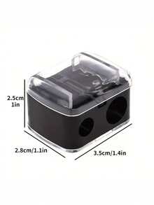 1 pezzo/3 pezzi/6 pezzi Temperino per matite per labbra/trucco con doppio foro, adatto per matite per sopracciglia, labbra, eyeliner, regalo per forniture scolastiche, temperino per microblading sopracciglia, eyeliner e matite per trucco, strumento di affilatura a doppio foro, trucco, economico, decorazione camera, vanità, viaggio, camera da letto, accessori per il trucco