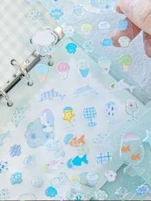 1pc/2pcs Random Korean Vintage Button Mini Strawberry Apple Epoxy Sticker Set, Cute Decorative Stickers For Scrapbooking/Planner