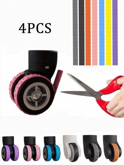 4pcs Luggage Wheel Covers, Silicone Suitcase Wheel Protectors, Quiet Luggage Wheel Sleeves, Suitcase Wheel Covers, Luggage Wheel Protectors, Luggage Accessories Wheel Covers