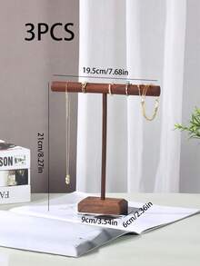 Giá đỡ vòng tay bằng gỗ cứng hình chữ T di động (1 cái/2 cái/3 cái), giá trưng bày trang sức cho vòng tay, đồng hồ, dây chuyền, giúp sắp xếp đồ dùng gia đình gọn gàng, thích hợp cho mùa tựu trường. - Giá đỡ vòng tay thanh mỏng - Xem 18