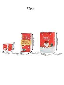 12PCS/SET Christmas Surprise Gift Box Explosion For Money, Christmas Explosion Gift Box, Surprise Pop Up Money Box For Merry, Merry Christmas Money Holders For Cash - Multicolor - View 4