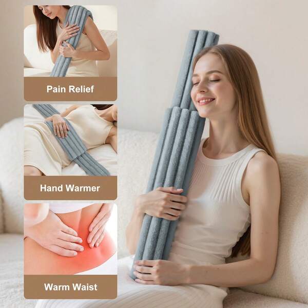 1pc 85cm/33.64in Hot Water Bottle With Soft Cover(2 Liter) Classic Hot Water Bag For Pain Relief, Neck, Shoulders And Knee, Feet Warmer, Rheumatism, Menstrual Cramps, Hot And Cold Therapy For Women Girls Seniors