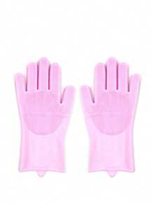 1/2/4 双耐用硅胶仿皮厨房清洁洗碗手套，防水，适用于家务、洗菜、洗碗，厚实耐磨厨房手套 - 彩色 - 查看 15