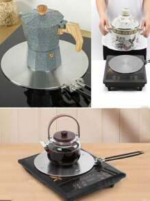 1pc Heat Conduction Plate For Induction Cooktop, Suitable For Gas Stove, Induction Cooker, Moka Pot, Small Milk Pot, Stainless Steel Pot, Ceramic Casserole. Can Quickly Defrost Meat Products, Gather Fire, Anti-Slip, Kitchen, Household, - Multicolor 7.9in Insulation Board - View 1