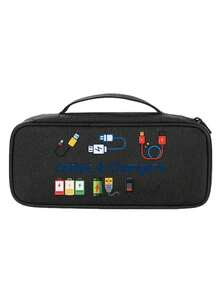 1. Túi đựng phụ kiện điện tử du lịch, in hình cáp và sạc dự phòng, phụ kiện du lịch thiết yếu - Túi đựng đồ kỹ thuật số nhiều ngăn, khóa kéo, túi đựng phụ kiện điện tử di động để đựng cáp sạc, ổ cứng ngoài và sạc dự phòng. - Nhiều màu - Xem 14