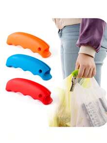 1个符合人体工学的多功能购物袋提手 - 购物袋支架、购物手提袋、塑料袋提手、提袋工具、防滑、便携式购物收纳袋 - 均碼 - 查看 3