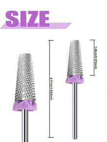 1件装 XXF 5合1左右手通用钨钢指甲钻头铣刀电动美甲机设备角质层清洁钻 - 米色 - 查看 2