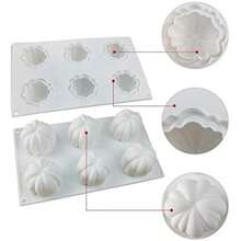 Khuôn silicon hình quả bí ngô 6 khoang, khay nướng bánh cupcake, khuôn làm bánh mousse, khuôn trang trí bánh nhà bếp, khuôn fondant cho lễ Halloween - Nhiều màu - Xem 3