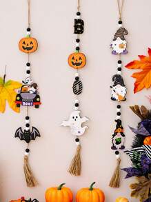 New Halloween Listing Home Party Ghost Festival Decoration Bead String Witch Pumpkin Bat Pendant Halloween Pendant Pendant Decoration Halloween Essential,Fall Decorations Home,Halloween Accessories,Fall Decor,Halloween Decor,Fall Home Decor