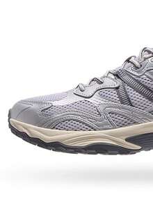 CAMEL CROWN Men Shoes Breathable Mesh Sneakers, Retro Versatile Casual Jogging Shoes - Buckwheat Gray/silver White - View 3