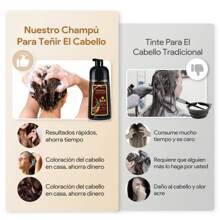 Black Color Shampoo For Gray Hair, Semi-Permanent Hair Color Shampoo For Men And Women, Herbal Ingredients, 3 In 1 100% Gray Hair Coverage Lasts 30 Days, 500ml/Ammonia Free/Natural Herbal Ingredients