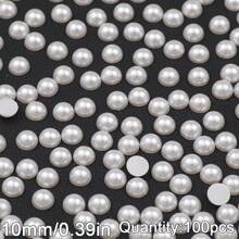 2 mm à 16 mm Perles rondes en ABS beige et blanc, cabochons de perles à moitié plats à moitié ronds, convenant pour la fabrication de bijoux DIY, l'artisanat, les accessoires, les vêtements, les chaussures, les sacs, la décoration des ongles et l'artisanat
