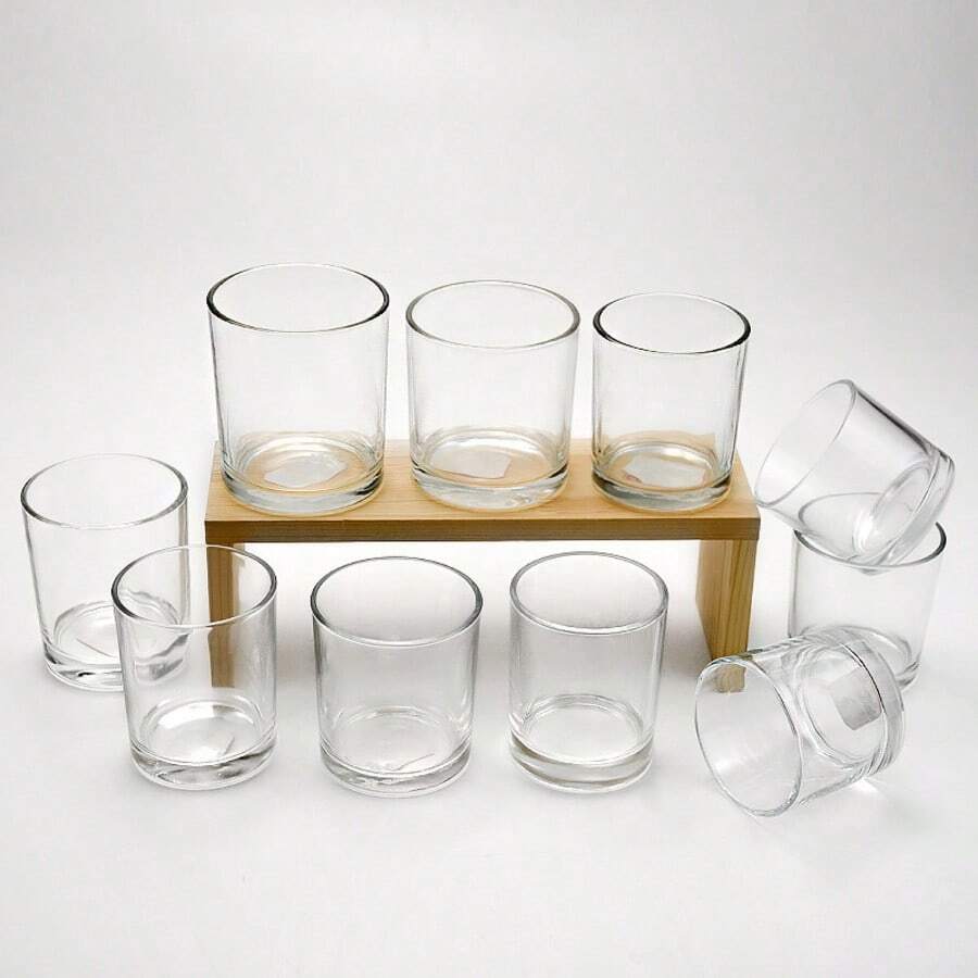 Zestaw 6 żaroodpornych, bezołowiowych kryształowych naczyń w europejskim stylu - Przezroczysty - Zobacz 1