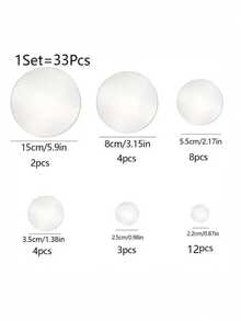 Set de 33 de autocolante de perete cu oglinzi acrilice DIY, autocolante pentru faianță cu oglinzi circulare, potrivite pentru decorarea camerei de zi și a dormitorului, decor DIY, decorare de perete, aranjare cameră, mobilier pentru casă, autocolante pentru oglinzi de perete, autocolante de perete din material acrilic durabil