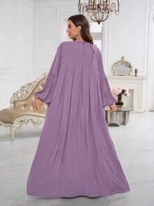 1pc Discounted Abaya (Without Headscarf), Suitable For Muslim/Islamic Women's Daily Wear, All Season - Multicolor - View 2