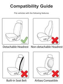 Universal Fit Car Seat Covers – 9PCS (Full Set), 4PCS (2-Seat), 2PCS (1-Seat) Options – U-Shaped Stripes Design, Non-Slip & Wear-Resistant, Airbag Compatible With GM, SUV, Sedan, Van – Easy Clean & Stylish Interior Upgrade