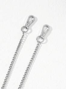 1 件时尚简约朋克风格不锈钢双层裤链，适合青少年、休闲户外、运动、度假、旅行、毕业礼物、生日、日常穿着