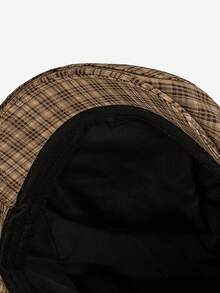 1pc Unisex Fashion Plaid Beret Hat, Retro British Style Newsboy Cap, Suitable For Autumn/Winter Outdoor Daily Wear, Great Gift