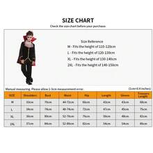 儿童吸血鬼伯爵服装套装 - 万圣节派对哥特式服装，带斗篷、高领和蕾丝 - 紫黑/红黑/黑灰 - 角色扮演服装，吸血鬼主题派对，三种款式可供选择 - 黑色-C - 查看 4