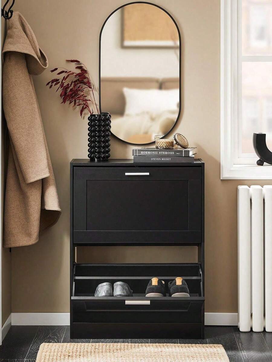 SoBuy Shoe Cabinet FSR137-F - Black - View 1