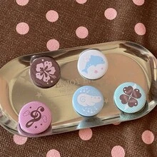 5件套天使翅膀粉色棕色音符徽章包包装饰胸针 - Colorful - 查看 10