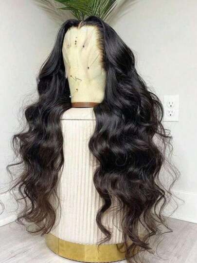 LOOKEYEME 32 Inch 360 Body Wave Full Lace Front Wigs Human Hair 180 Density HD Transparent Lace Frontal Wigs Human Hair 13x4 13x6 Lace Front Wigs 6x4 9x6 Wear And Go Glueless Wigs Human Hair Pre Plucked Pre Cut