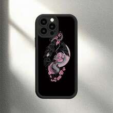 [Teléfono] Teléfono móvil con estampado de escalera de ojos, impresión de 360 ​​grados, compatible con phone 16 Pro Max, 16, 15 Pro, 14 Plus, 13, 12 Pro, 11 Pro y X - Negro - Ver 1