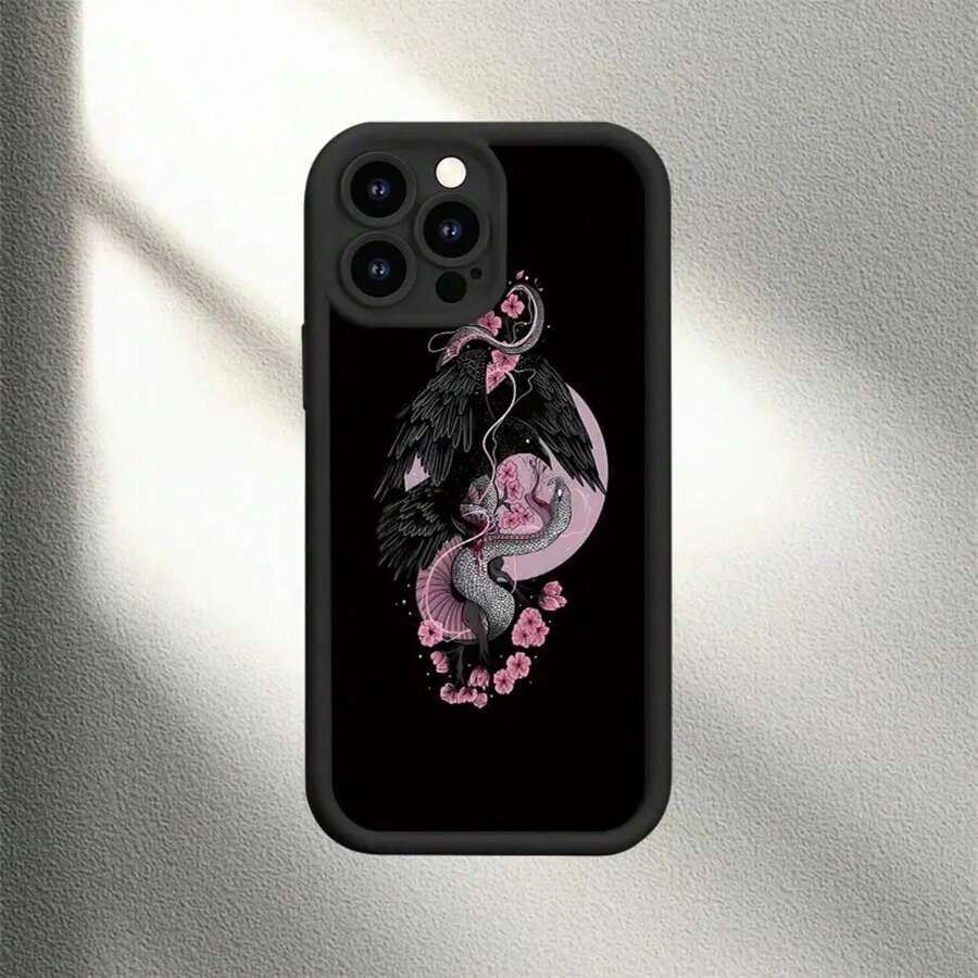 [Teléfono] Teléfono móvil con estampado de escalera de ojos, impresión de 360 ​​grados, compatible con phone 16 Pro Max, 16, 15 Pro, 14 Plus, 13, 12 Pro, 11 Pro y X - Negro - Ver 1