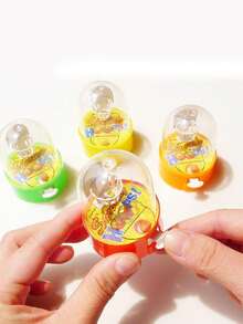 [PACOTE DE 10 - SURPRESA DE FERIADO] Mini Conjunto de Basquete de Dedo - Aro Transparente e Bolas Coloridas, Brinde Perfeito para Meias de Natal/Halloween (Pronto para Viagem!)