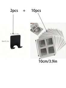 10 pièces/1 pièce Crochets muraux en plastique, support auto-adhésif puissant sans perçage pour rasoir, organisateur, rack de fournitures pour la maison, la salle de bain, le bureau et l'école