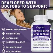 BUPORAI Menopause Probiotic Supplement - Helps Balance Hormones, Relieve Menopausal Discomfort, And Promote Digestive Health - 120pcs - 120 Capsules - 查看 6