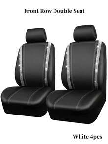 9PCS/4PCS Leather Bling Diamond Car Seat Covers Full Set - Waterproof Anti-Slip Rhinestone Automotive Covers, Universal Fit For Car/SUV/Sedan/Van, Airbag Compatible With Rear Zipper Design 9PCS Includes: 2 Front Seat Covers + 1 Backrest Cover + 1 Back Seat Cover + 5 Headrest Covers, 4PCS Includes: 2 Front Seat Covers + 2 Headrest Covers - 款式A - 查看 13