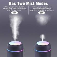 1pc 300ml USB Powered Colorful Mini Humidifier, Suitable For Home, Office And Car - Multiple Colors Available, Daily Humidification, Prevent Dryness - Multicolor - View 10