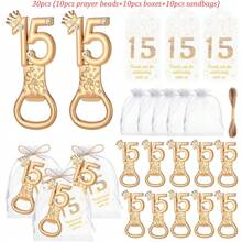 12 Pezzi di Apribottiglie Dorati come Regali o Souvenir per Feste di Compleanno del 15°, 16°, 18°, 21° Anno, Oppure Molto Popolari per il 18° Anniversario di Matrimonio, Decorazioni per Feste a Tema Dorato, Bomboniere, Regali per Feste in Famiglia, Regali per Amici