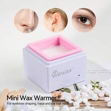 WEWAX Mini Nose & Ear Wax Heater – Single Unit/Kit With 50g Hard Wax Beans & Post-Wax Wipes, Portable Hair Removal Tool For Men & Women, Ideal For Home & Travel - 白色 - 查看 1