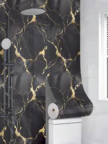 3 rotoli di carta da parati autoadesiva a motivo marmorizzato bianco, pannelli murali in schiuma di polietilene impermeabili e resistenti all'umidità, personalizzabili, adesivi murali rimovibili spessi per decorazione di cucina, soggiorno, doccia, camera da letto e bagno - Multicolore - Visualizzare 18