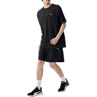 Puma Men's Training Sports Fitness Casual Mesh Breathable Crew Neck Short Sleeve T-Shirt 847187-01