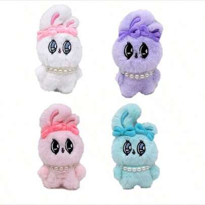 1pc 2025 New Cute Big Eye Sweetheart Bunny Doll Keychain Figurine, Social Media Rabbit Ornament, Holiday/Birthday Gift, Stitch Toys, Travel Toys, Classroom Fidget Toys, Mini Stuff, Bath Toys, Christmas Stationery, Stress Ball, Birthday Gift, Christmas Gift, Halloween Gift, Perfect Gift, Accessories