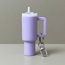 1pc/2pcs/3pcs/5pcs/8pcs Mini Insulated Cup Keychain Accessory, Cute Cup Key Pendant, Suitable For Women's Wallet, Handbag, Backpack, Mini Water Bottle, Street Style, Multi-Color, Keychain Pendant, Wallet Pendant, Cup, Bag Accessory - Multicolor - View 11