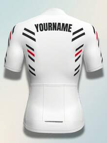 Custom Men Cycling Jersey With Number Name Logo Personalized Full Zip Road Bike Shirt 3 Rear Pockets Biking Shirts - White - View 4