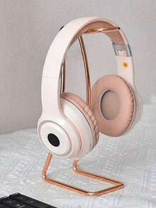 1pc Metal Headphone Stand, Desk Headphone Holder Suitable For All Headphone Sizes, Gold/Rose Gold/Silver - Multicolor - View 10