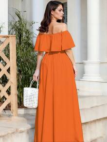 Women Maxi Dresses - 橘色 - 查看 4