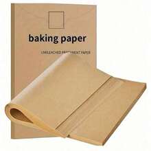 50 /100Pcs Parchment Paper Baking Sheets,Precut Non-Stick Parchment Sheets For Baking, Cooking, Grilling, Air Fryer And Steaming Fit For Most Sheet Pans - Khaki - View 2